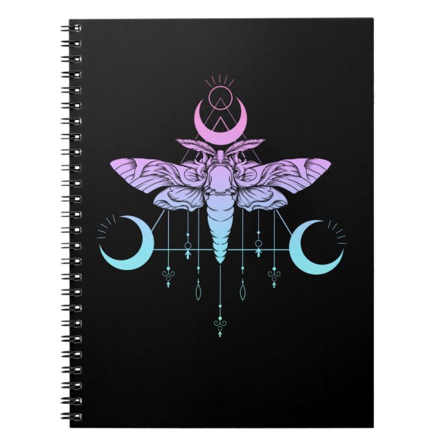 Caderno Espiral Gótico Pastel Moon Kawaii - Matemática Estética (Frente)