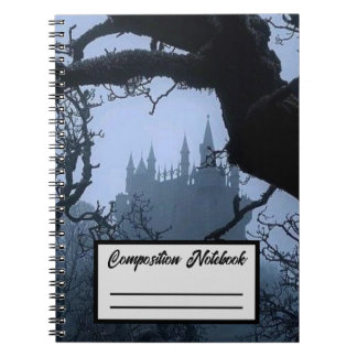 Caderno Espiral Gótico Sombrio Castelo Assustador 