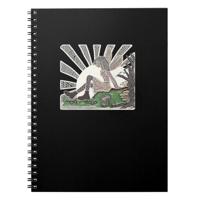 Caderno Espiral Gótico Whimsigol Fada Superdimensionada (Frente)