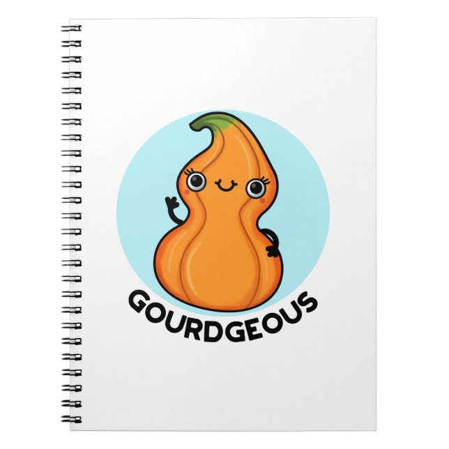 Caderno Espiral Gourd-geous Piada de Legume Abobrinha Engraçada  (Frente)
