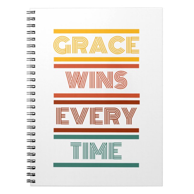 Caderno Espiral Grace ganha toda vez (Frente)
