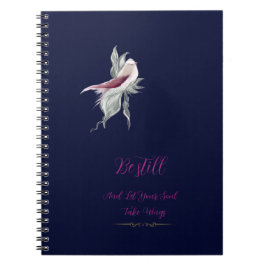 Caderno Espiral Graceful botanical bird spiral notebook 