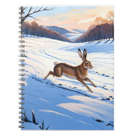Caderno Espiral Graceful Bounds of Hare : Cheio da alegria do inve