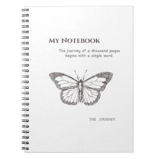 Caderno Espiral Graceful Butterfly Notebook for Daily Inspiration
