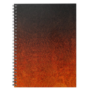 Caderno Espiral Gradação da Brilhante Laranja e Preta