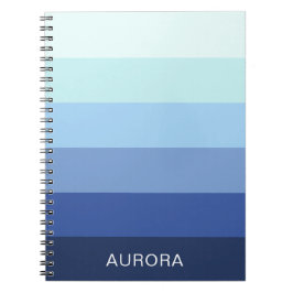 Caderno Espiral Gradação de cores de volta à escola - Nome persona