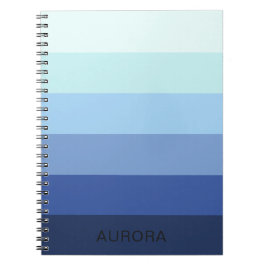 Caderno Espiral Gradação de cores de volta à escola - Nome persona