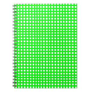 Caderno Espiral Grade de malha quadrada verde