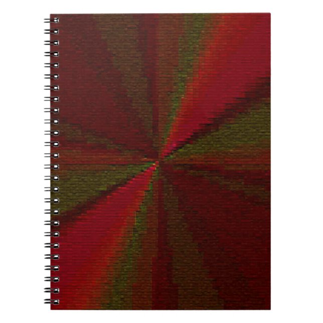 Caderno Espiral Gradiação circular - Vermelho a Verde (Frente)