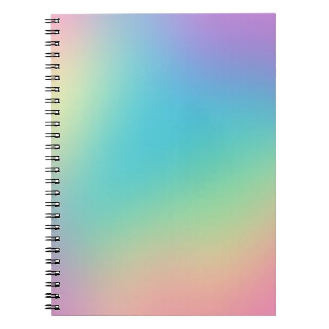 Caderno Espiral Gradiente belo arco-íris (Frente)