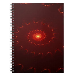 Caderno Espiral Gradiente de espiral vermelho fiery