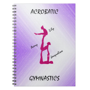 Caderno Espiral Gradiente de ginástica Acrobática com até 3 Nom