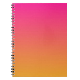 Caderno Espiral Gradiente rosa e laranja