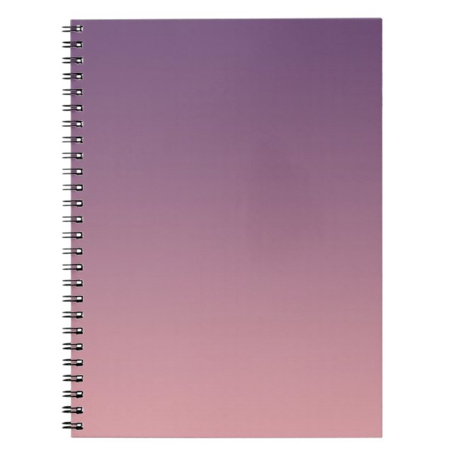 Caderno Espiral Gradiente rosa e lilás, Ombre. (Frente)
