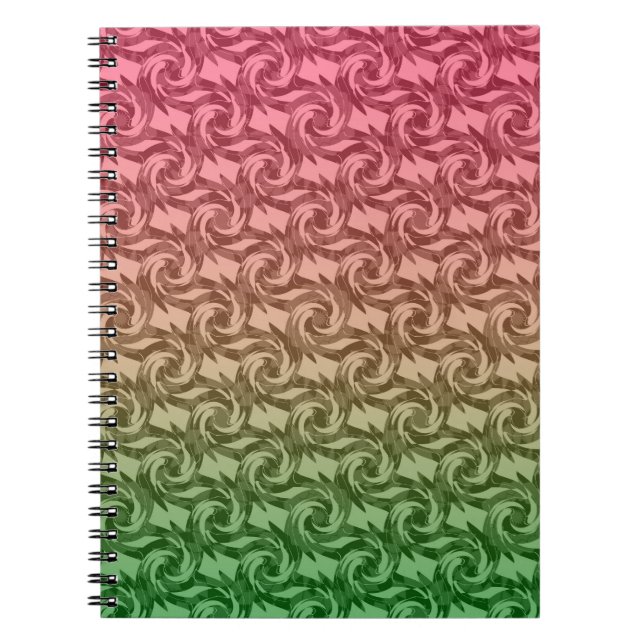 Caderno Espiral Gradiente rosa verde (Frente)