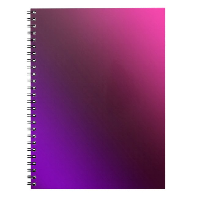 Caderno Espiral Gradiente, roxo-rosa (Frente)