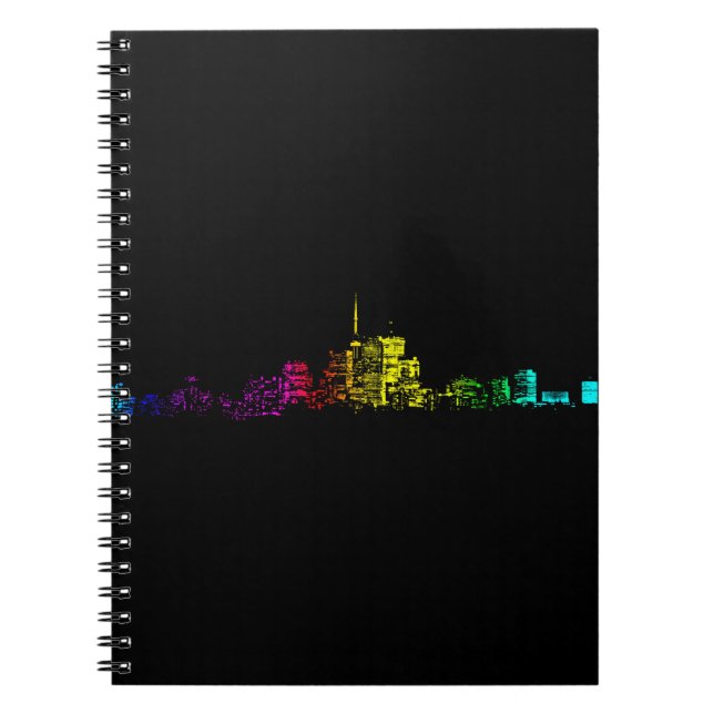 Caderno Espiral Gradiente Toronto Skyline (Frente)