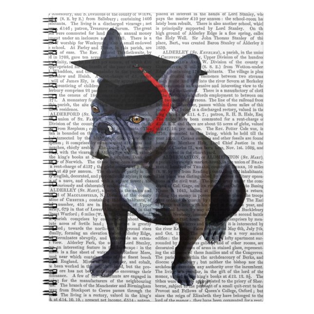 Caderno Espiral Graduação - Bulldog Francês (Frente)