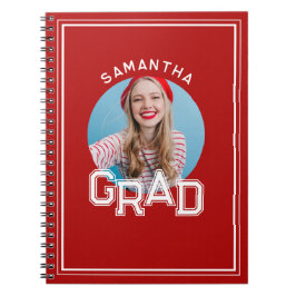 Caderno Espiral Graduação de Fotografias de Formando Simples Moder