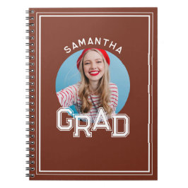 Caderno Espiral Graduação de Fotografias de Formando Simples Moder