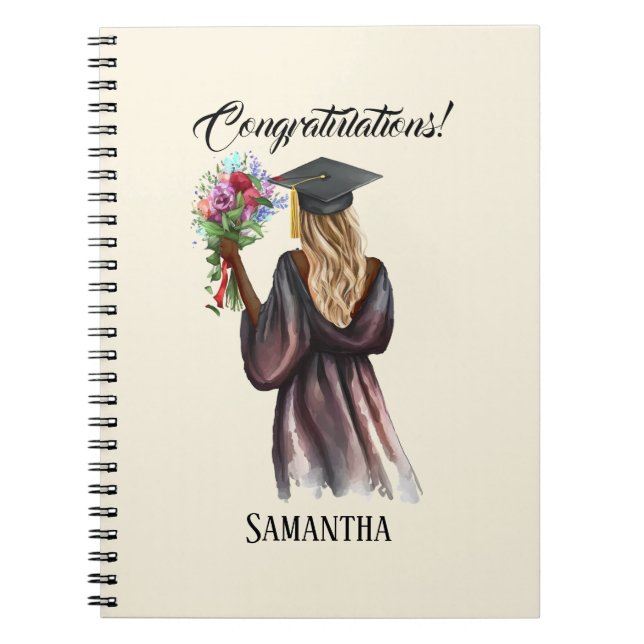 Caderno Espiral Graduação Personalizada Por Aquarela (14) (Frente)