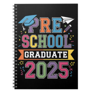 Caderno Espiral Graduado na Pré-Escola 2025 Graduação Pré K Escola