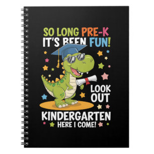 Caderno Espiral Graduado Pré-K Jardim de Infância Dinossauro T Rex