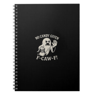 Caderno Espiral Gráfico Assustador Sem Preocupações F-Caw-F