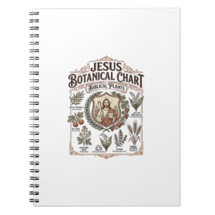 Caderno Espiral Gráfico Botânico de Jesus Plantas Bíblicas Jesus B
