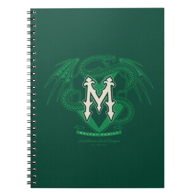 Caderno Espiral Gráfico da Parada da Família Malfoy (Frente)