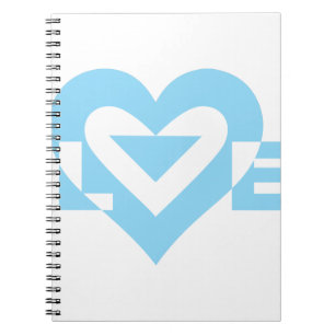 Caderno Espiral Gráfico de Amor legal, Azul
