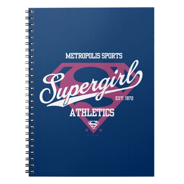 Caderno Espiral Gráfico de atletismo da Supergirl Metropolis (Frente)