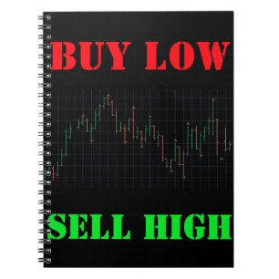 Caderno Espiral Gráfico de Bares do mercado de ações Comprar de ve