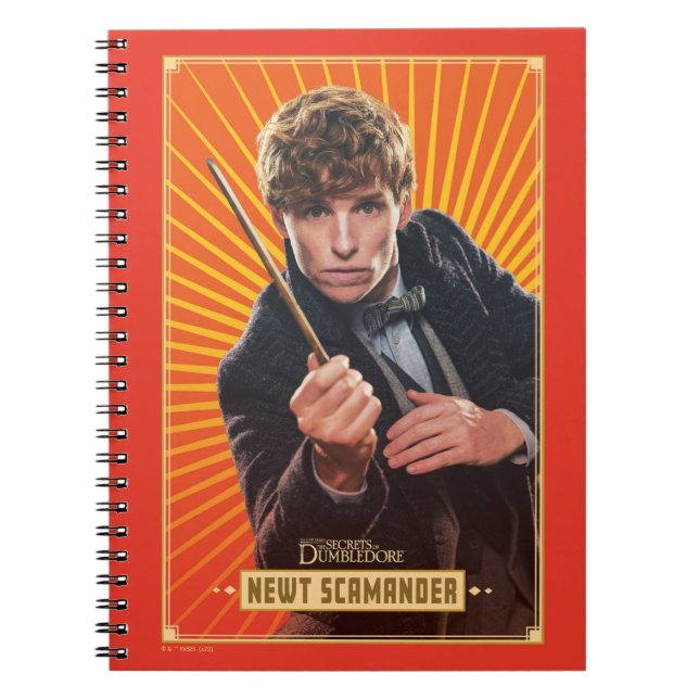 Caderno Espiral Gráfico de Caracteres Newt Scamander (Frente)
