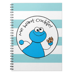 Caderno Espiral Gráfico de Cookie Monster Doodley