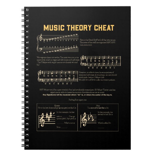 Caderno Espiral Gráfico de Teoria Musical (Frente)