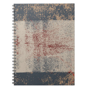 Caderno Espiral Gráfico de Textura de Vintage com Grunge de Fundo