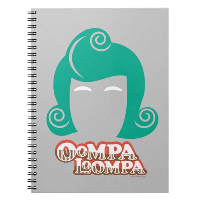 Caderno Espiral Gráfico do Cabelo Oompa Loompa (Frente)