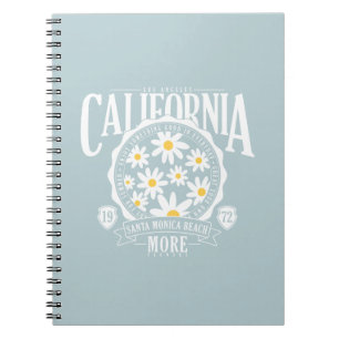 Caderno Espiral Gráfico Floral de Los Angeles California