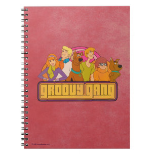Caderno Espiral "Gráfico retro dos desenhos animados do grupo