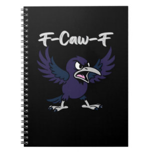 Caderno Espiral Gráfico Retro F-Caw-F