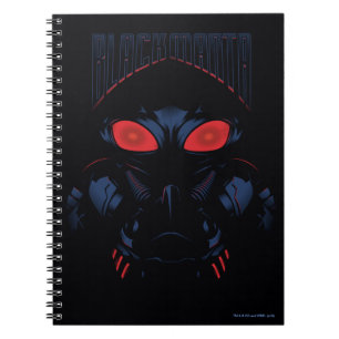 Caderno Espiral Gráfico sombrio do Manta preto de Aquaman  