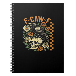 Caderno Espiral Gráfico Vintage F-Caw-F Corvo