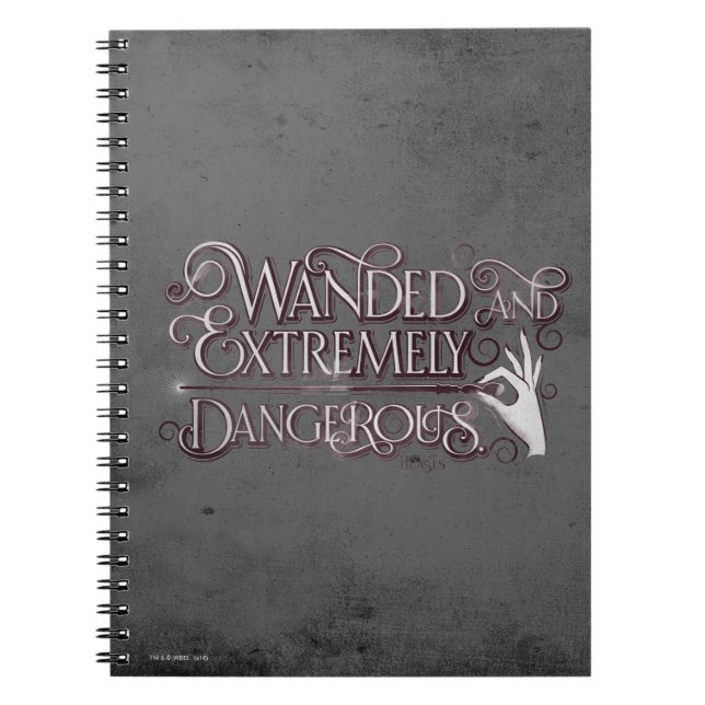 Caderno Espiral Gráfico Wanded E Extremamente Perigoso - Branco (Frente)