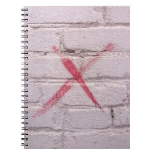Caderno Espiral Grafite vermelho