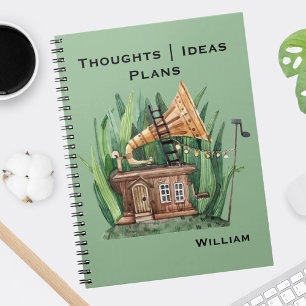 Caderno Espiral Gramofone Gramophone House Sea Green 6,5"x 8,75"