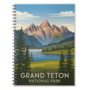 Caderno Espiral Grand Teton National Park Vintage