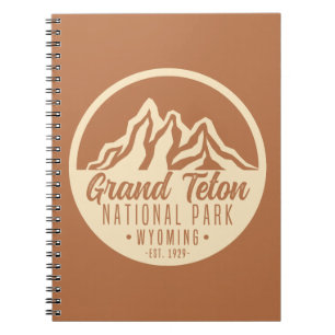 Caderno Espiral Grand Teton National Park Wyoming EUA