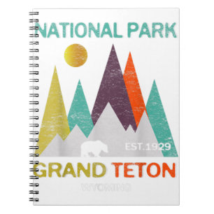 Caderno Espiral Grand Teton Wyoming Parque Nacional dos EUA