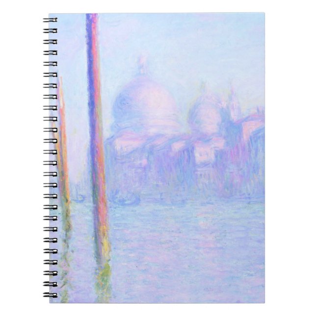 Caderno Espiral Grande Canal em Veneza (por Claude Monet) (Frente)